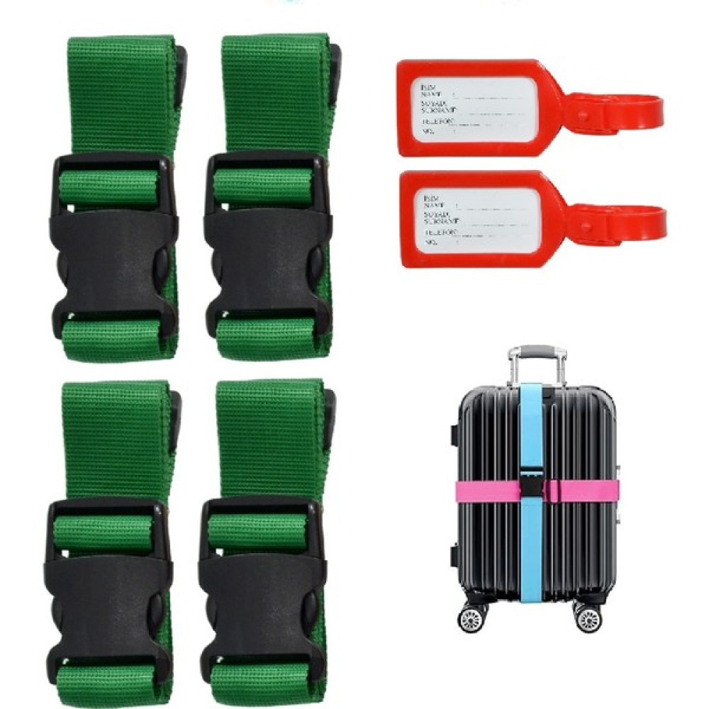 Tarix 4 Adet Yeşil Valiz Kemeri + 2 Adet Kırmızı Valiz Etiketi Çanta (Outdoor) Fiyatı