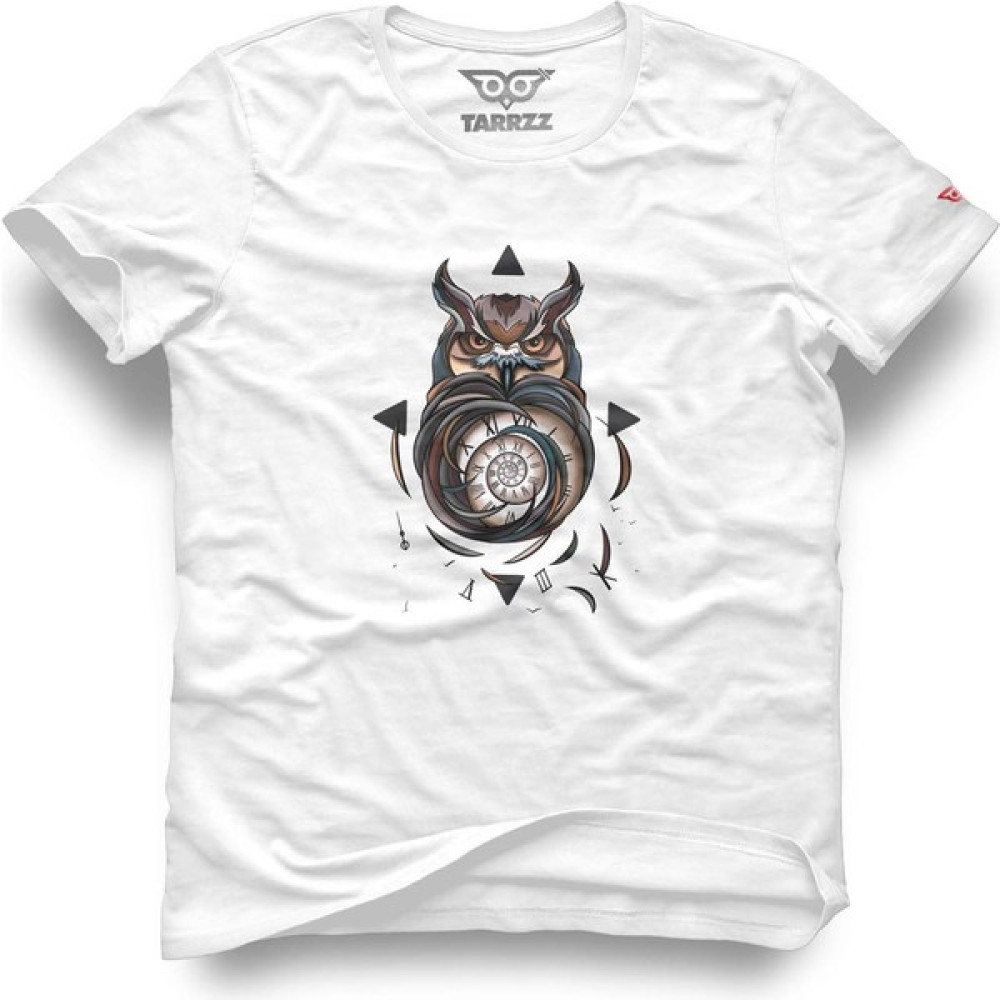 Tarrzzcom Baykuş ve Zaman Tasarım Tişört Erkek T-shirt Fiyatı