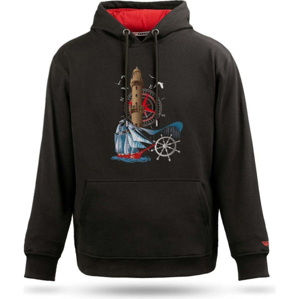 Tarrzzcom Deniz Feneri ve Yelkenli Tasarım Kapşonlu Sweatshirt Erkek Sweatshirt Fiyatı