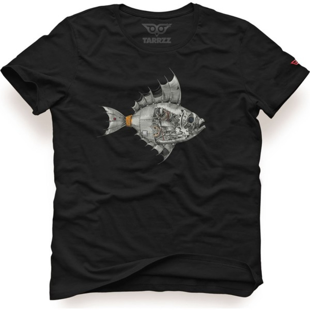 Tarrzzcom Mekanik Balık Tasarım Tişört Erkek T-shirt Fiyatı