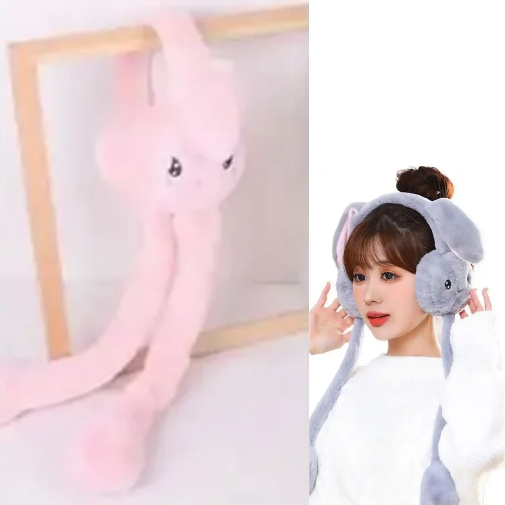 Tarz Çocuk Peluş Tavşan Hareketli Oynar Kulaklı Çocuk Kulak Isıtıcı Koruyucu - Açık Pembe Anne Bebek Oyuncak Fiyatı