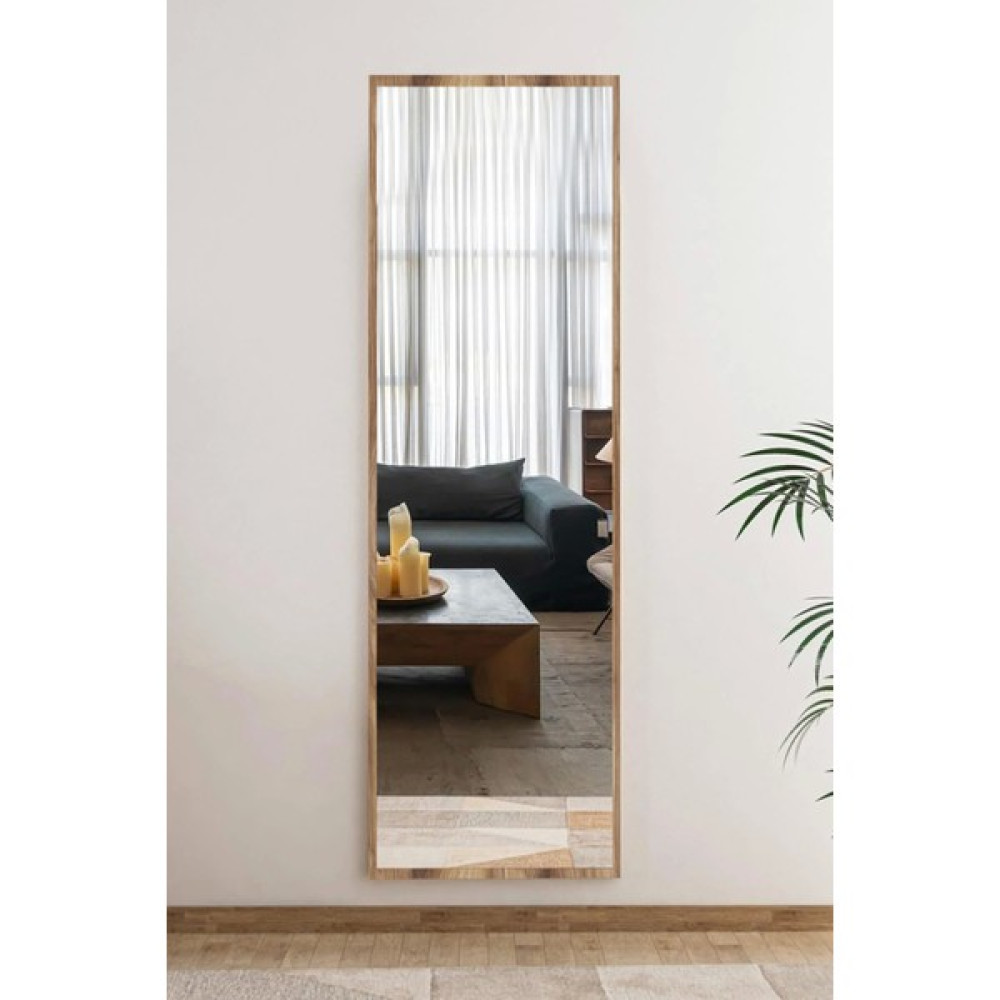 Tarz Design 50X150 cm Boy Ayna Antre Koridor Konsol Duvar Salon Banyo Wc Ofis Çocuk Yatak Odası Boy Aynası - Ceviz Ayna Fiyatı