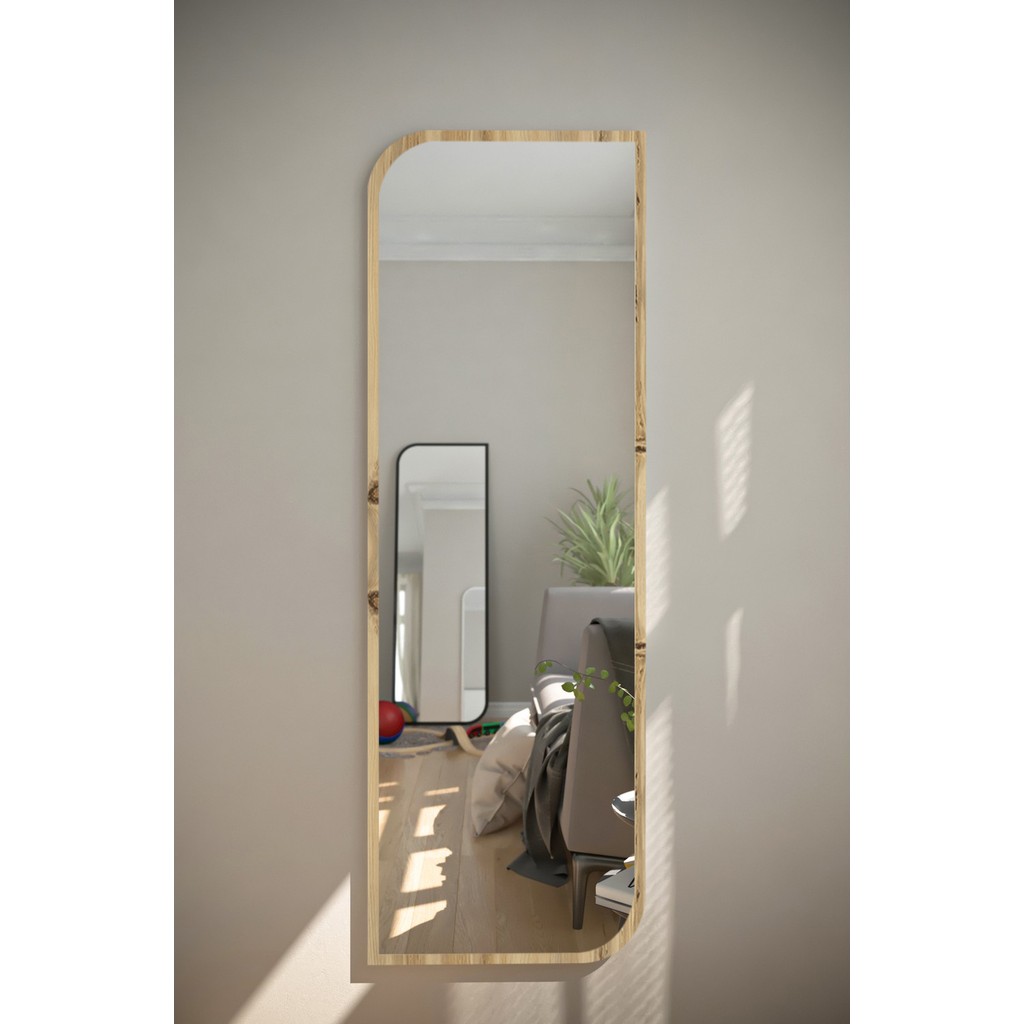 Tarz Design Beyaz Dekoratif Çapraz Oval Boy Aynası 50 x 150 cm - Altın Çerçeveli Ayna Fiyatı
