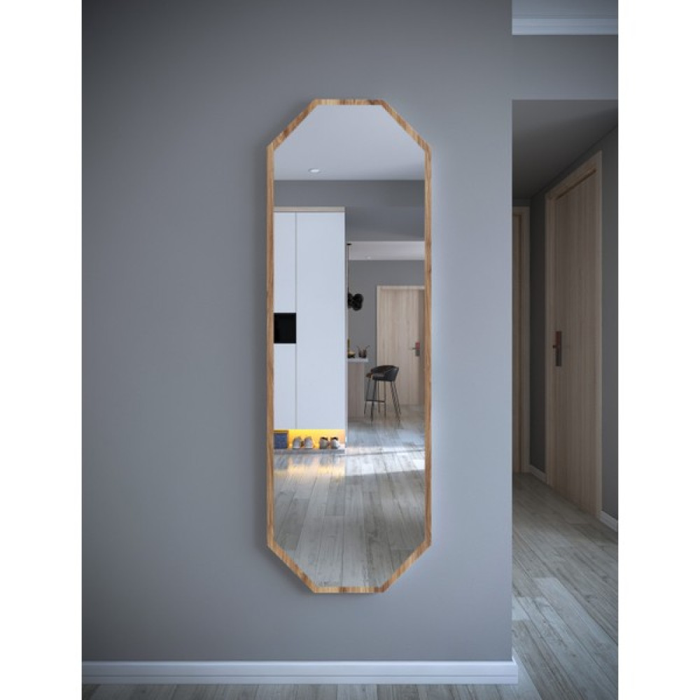 Tarz Design Kece Gold Sekizgen Dekoratif Boy Aynası 150 x 50 cm - Ceviz Ayna Fiyatı