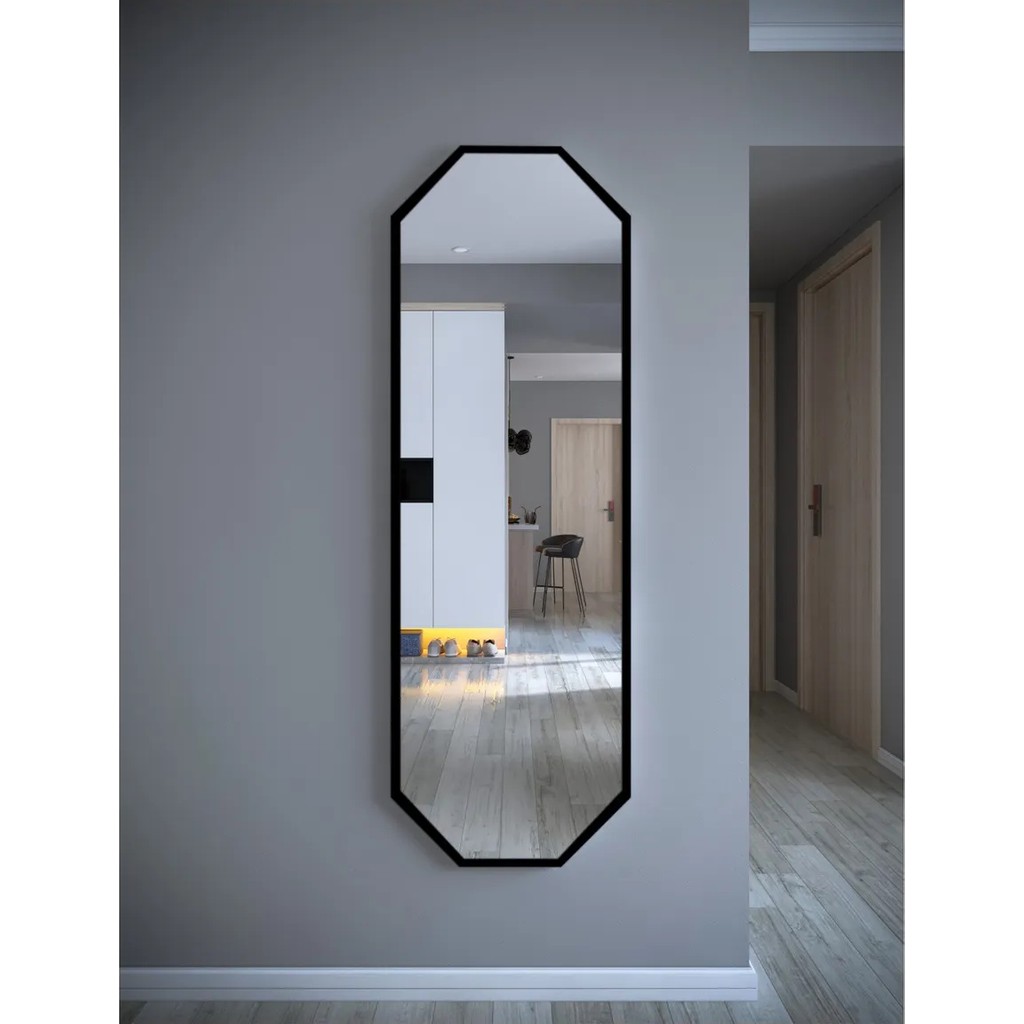 Tarz Design Nysamo Siyah 6 Gen Dekoratif Boy Duvar Aynası 50 x 150 cm - 50x150 Çerçeveli Ayna Fiyatı