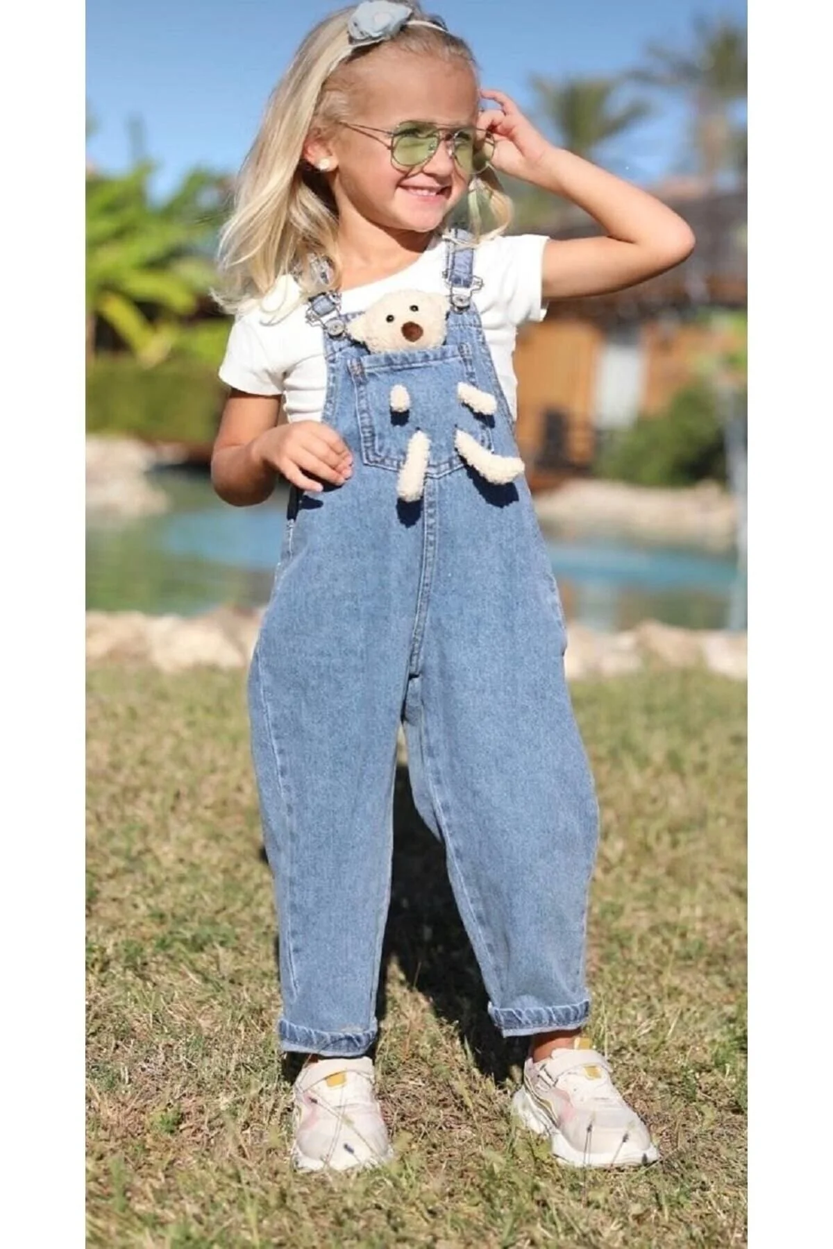 TARZ STİL Unisex Ayıcıklı Kot Slopet Tulum 24-36 Ay Beden" Kadın Giyim Fiyatı