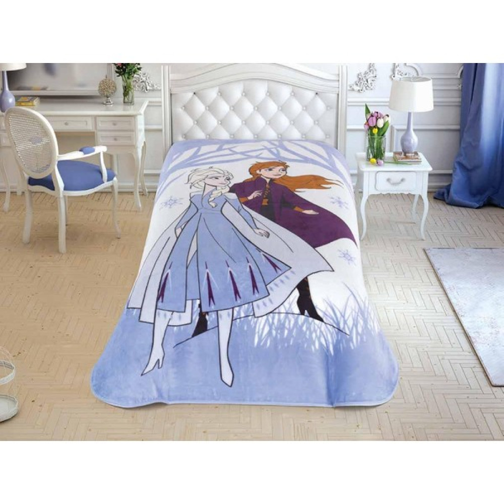Tarzev Zorlu Lisanslı Frozen Karlar Ülkesi Anna Ve Elsalı Battaniye - Mavi - 160 x 220 cm Battaniye Fiyatı