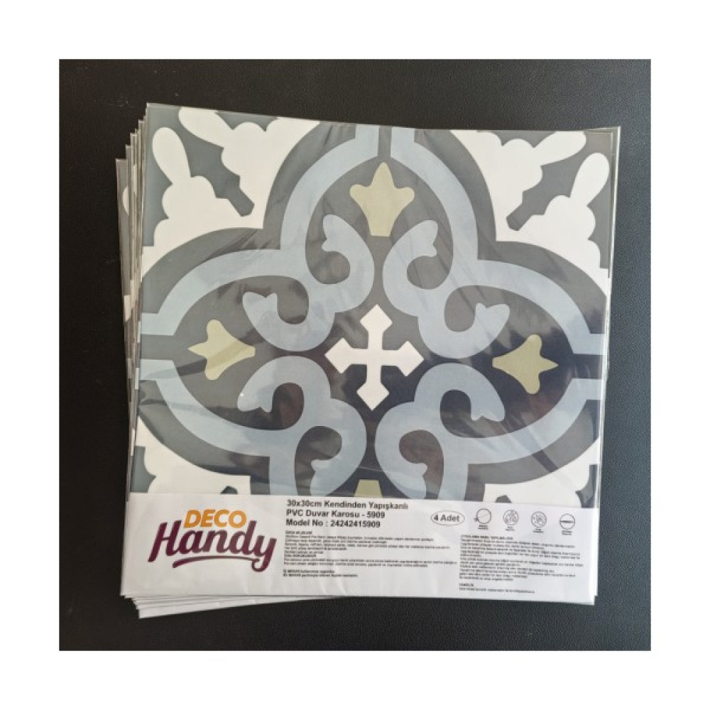 Tas 30X30 cm Pvc Yer Karosu 4'lü Paket - Çini Desen Yer / Yüzey Kaplamaları Fiyatı