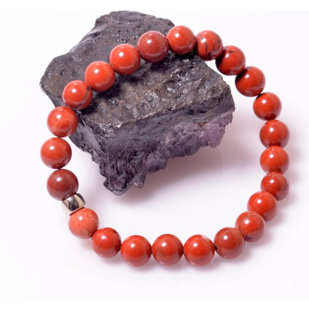 Taş Sandığı Kırmızı Jasper Taşı Bileklik - 8 mm Saat ve Bileklik Aksesuarı Fiyatı