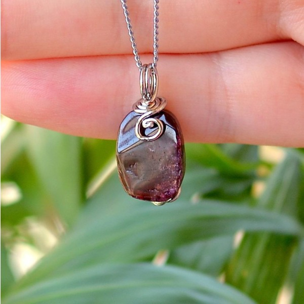 Taş Sandığı Lal Taşı Kolye - Garnet Taşı - Renkli Bijuteri Kolye Fiyatı