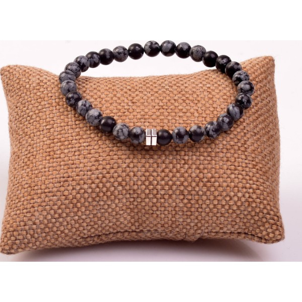 Taş Sandığı Obsidyen Taşı Bileklik ( 6 mm ) Saat ve Bileklik Aksesuarı Fiyatı