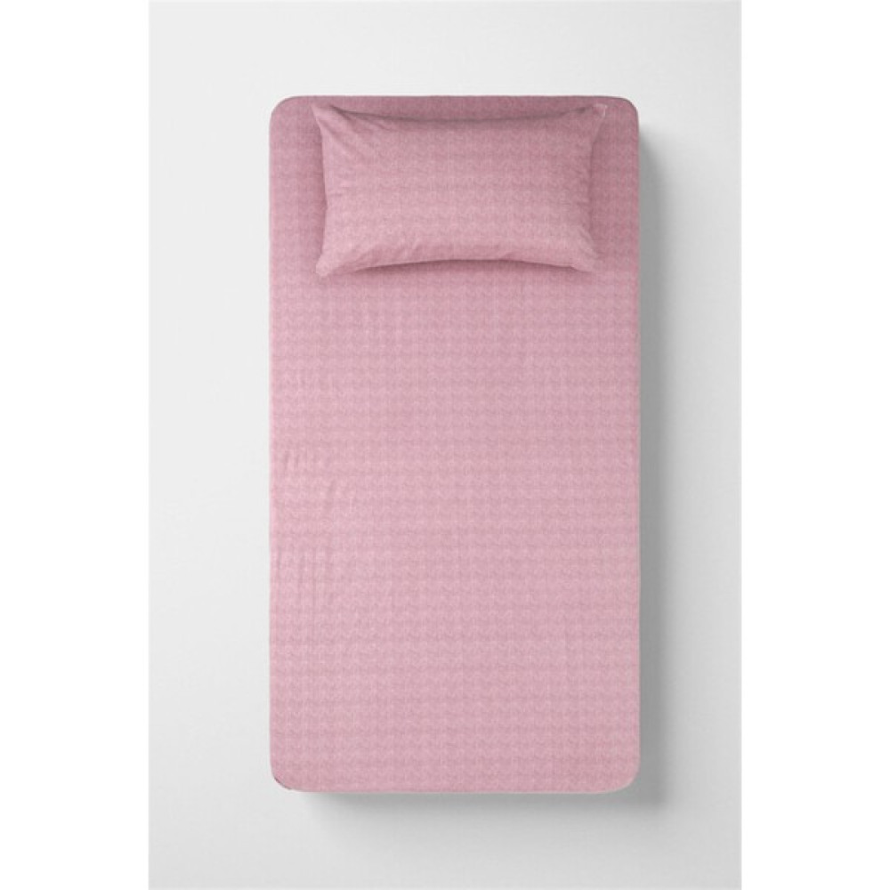 Taşan Tekstil Tek Kişilik Lastikli Çarşaf Takımı - 100 X 200 - Pembe Çarşaf Fiyatı
