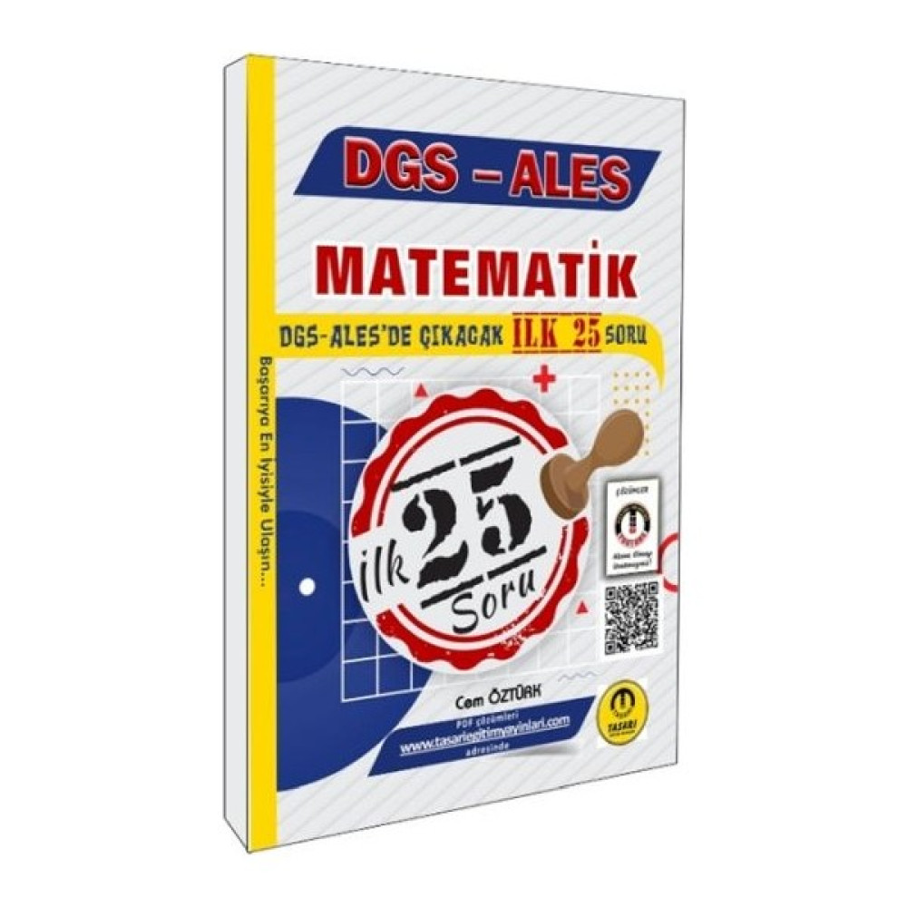 Tasarı Akademi Yayınları DGS ALES Matematik İlk 25 Çıkacak Soru Tüm Dersler Fiyatı