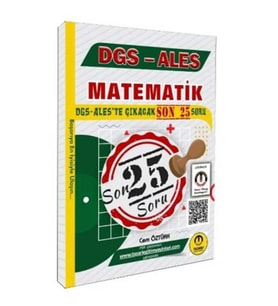 Tasarı Yayıncılık DGS ALES Matematik Son 25 Çıkacak Soru Bankası ALES Fiyatı