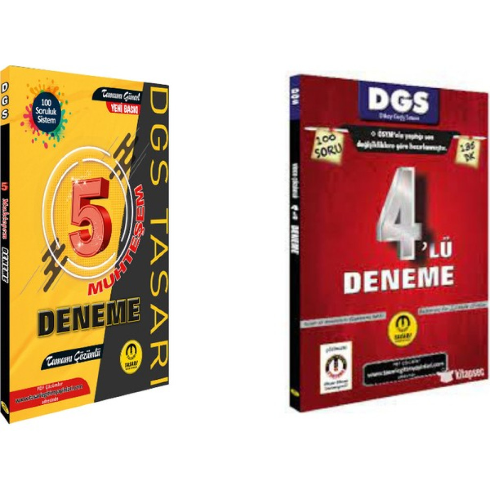 Tasarı Eğitim Yayınları 2023 Dgs Tasarı Deneme Seti Muhteşem 5 Deneme+ Son Format 4 Lü Deneme DGS Fiyatı
