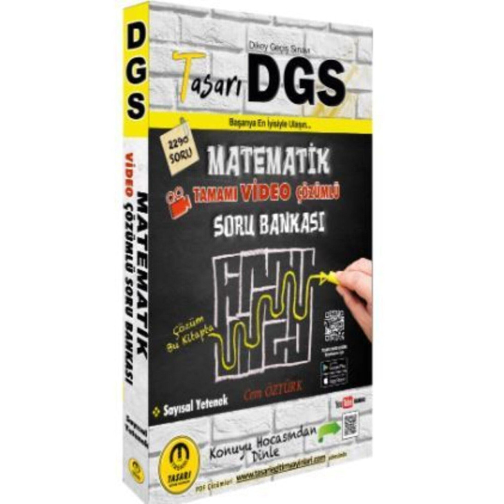 tasarı eğitim yayınları 2024 Dgs Matematik Video Çözümlü Soru Bankası (KONUYU HOCASINDAN VİDEO İLE İZLE ÖZELLİĞİ) Ders Sınav Kitapları Fiyatı