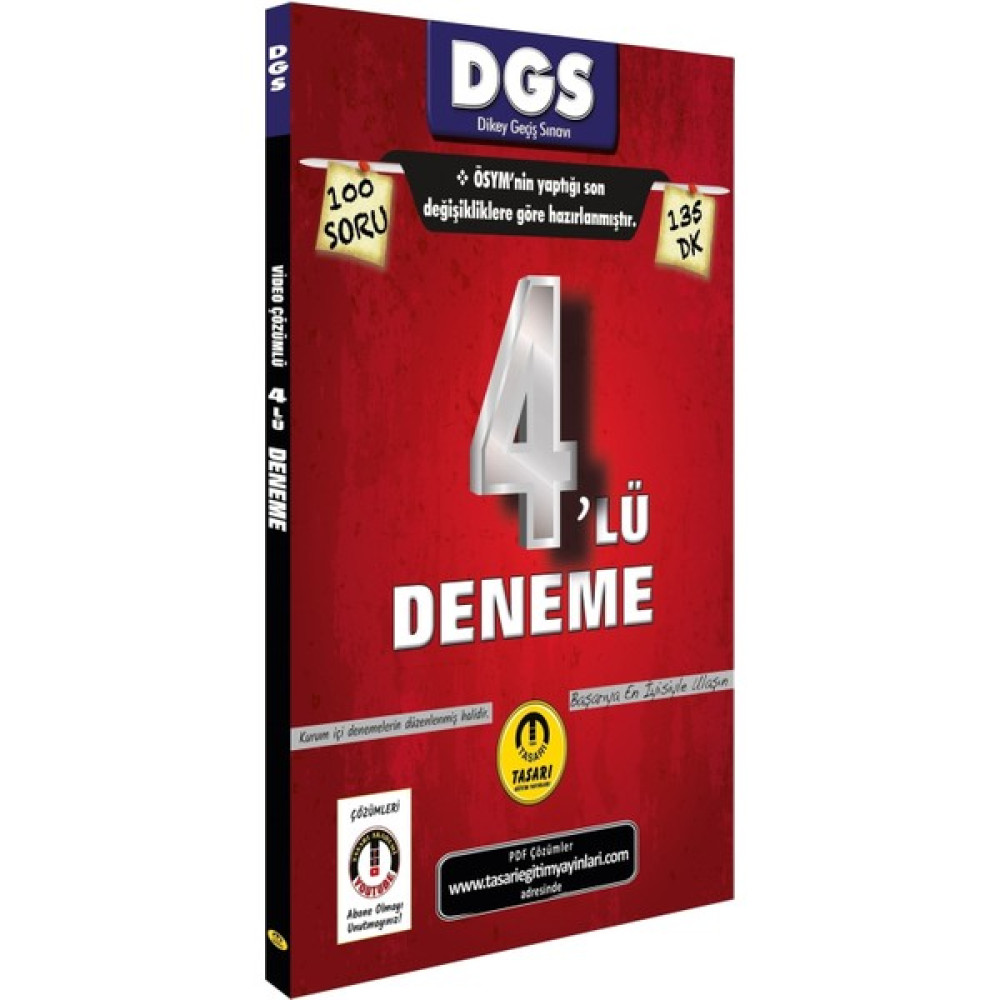 Tasarı Yayınları DGS Son Formatta 4' Lü Deneme DGS Fiyatı