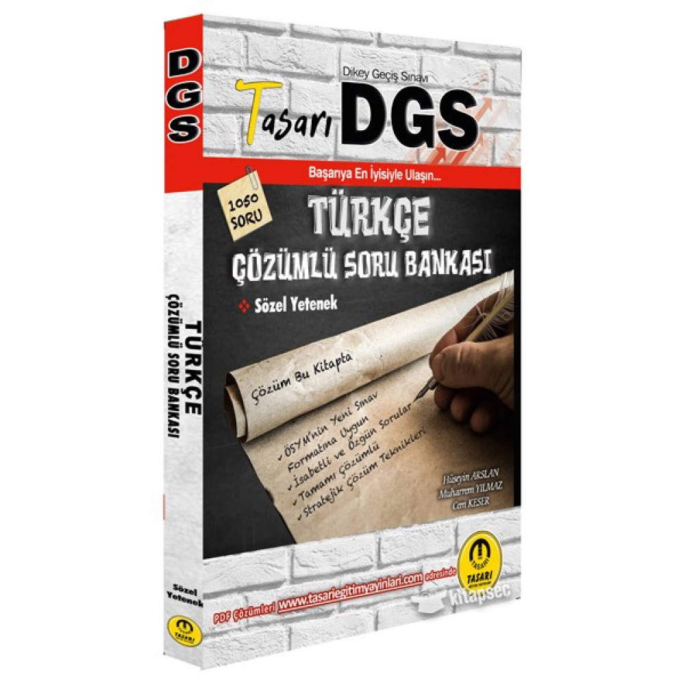 Tasarı Yayınları DGS Türkçe Çözümlü Soru Bankası Sözel Yetenek DGS Fiyatı