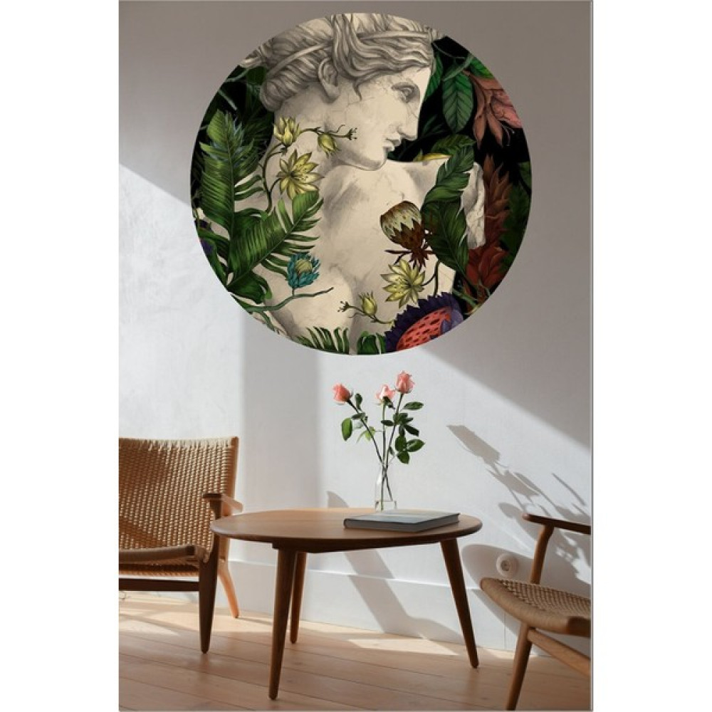 Tasarım Adası Dairesel Face Dekoratif Duvar Sticker - 100 x 100 cm Duvar Stickerı Fiyatı
