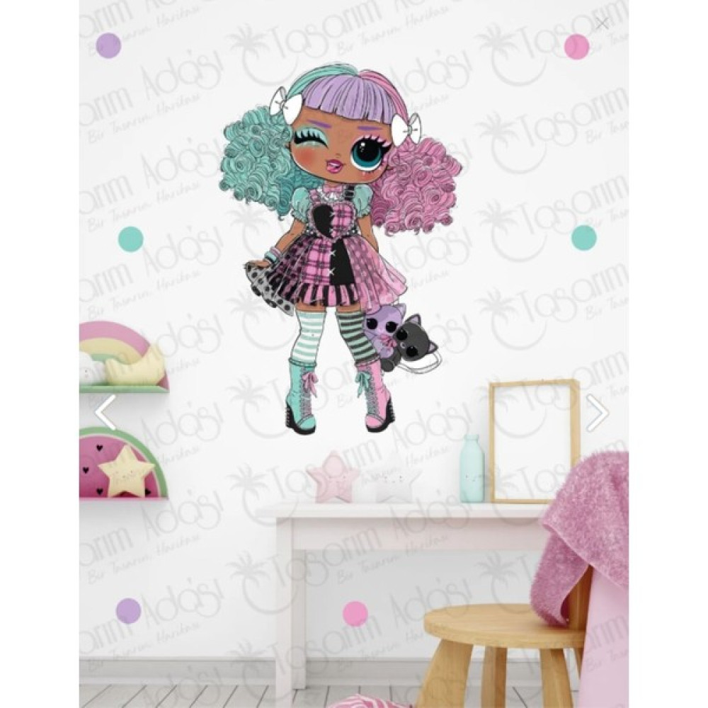Tasarım Adası Lol Bebek (1) Çocuk Odası Dekoratif Duvar Sticker - 45x70 Sticker Fiyatı