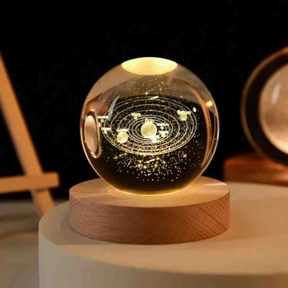 Tasaryum Kristal Cam Küre 3D Boyutlu Özel Lazer Işleme Ahşap Taban USB Kablolu LED Işıklı Tavan Yansıtma Ofis Ev Masaüstü Premium Diamond Home Seri... Hediyelik Eşya Fiyatı