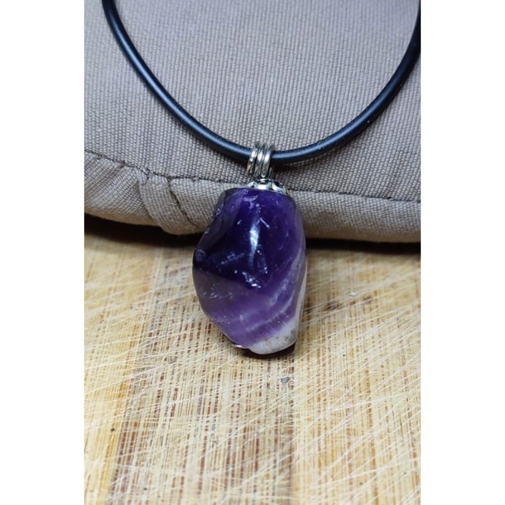 Taşcızade Ametist Taşı Natural Kolye - Mor Bijuteri Kolye Fiyatı