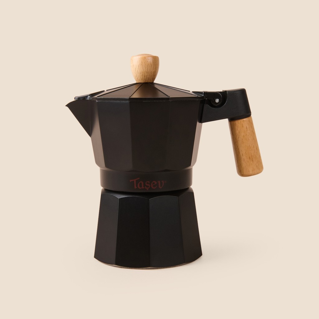 Taşev Garen 3 Fincan Moka Pot - Siyah - Montajsız Fincan / Bardak / Kahve Takımı Fiyatı