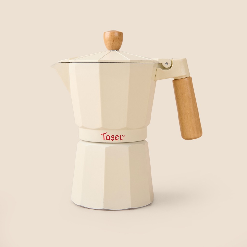 Taşev Garen 6 Fincan Moka Pot - Bej - Montajsız Fincan / Bardak / Kahve Takımı Fiyatı