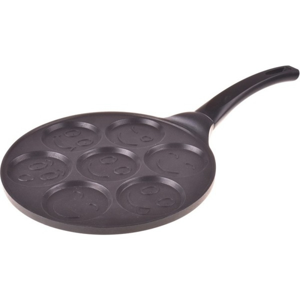 Taşev Glory - Emojili Krep Tavası Beyaz Desenli - 26 cm - Gri Tavalar Fiyatı