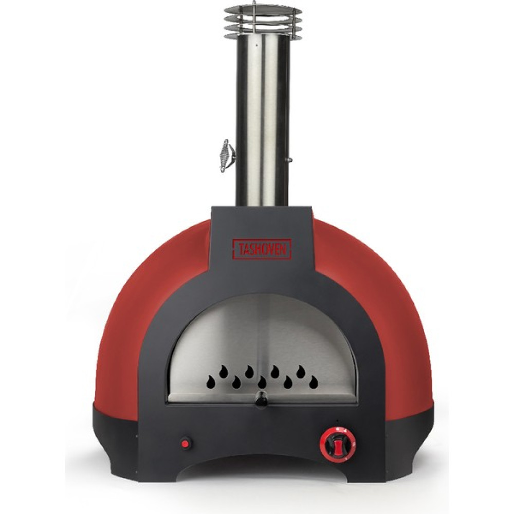 Tashoven Hybrid 66 Gazlı ve Odun Ateşli Taş Fırın - Kırmızı - Pizza, Pide, Lahmacun, Ekmek, Güveç Taşfırını Bahçe Mangalı & Barbekü Fiyatı