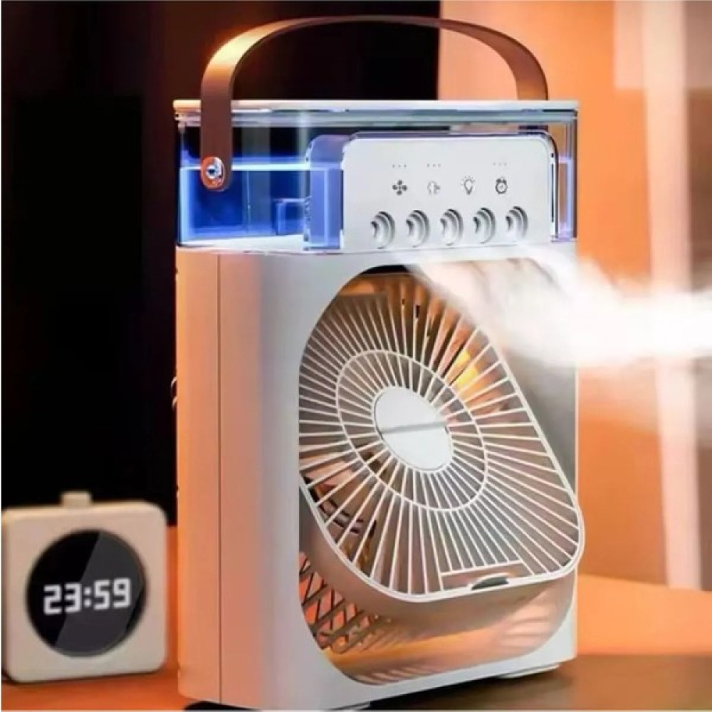 Taşınabilir 600ML Buzlu Buharlı 5 Spreyli Mini Buzlu Fan - Beyaz Vantilatörler Fiyatı