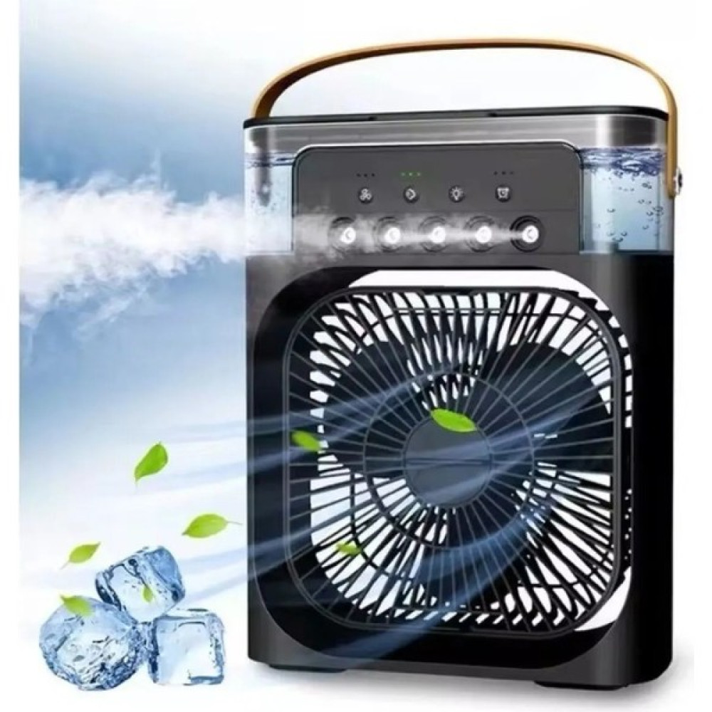 Taşınabilir 600ML Buzlu Buharlı 5 Spreyli Mini Buzlu Fan - Siyah Vantilatörler Fiyatı