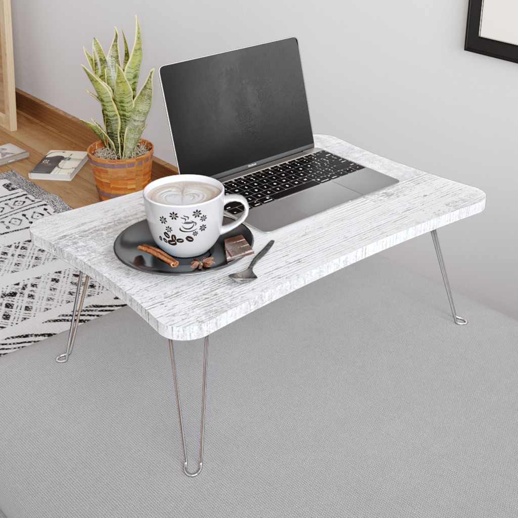 Taşınabilir Katlanır Yatak Koltuk Üstü Hasta Servis Laptop Bilgisayar Çalışma Sehpası - Kristal - Beyaz - Gri - Y: 23 cm D: 40 cm G: 60 cm Dizüstü Bilgisayar Fiyatı
