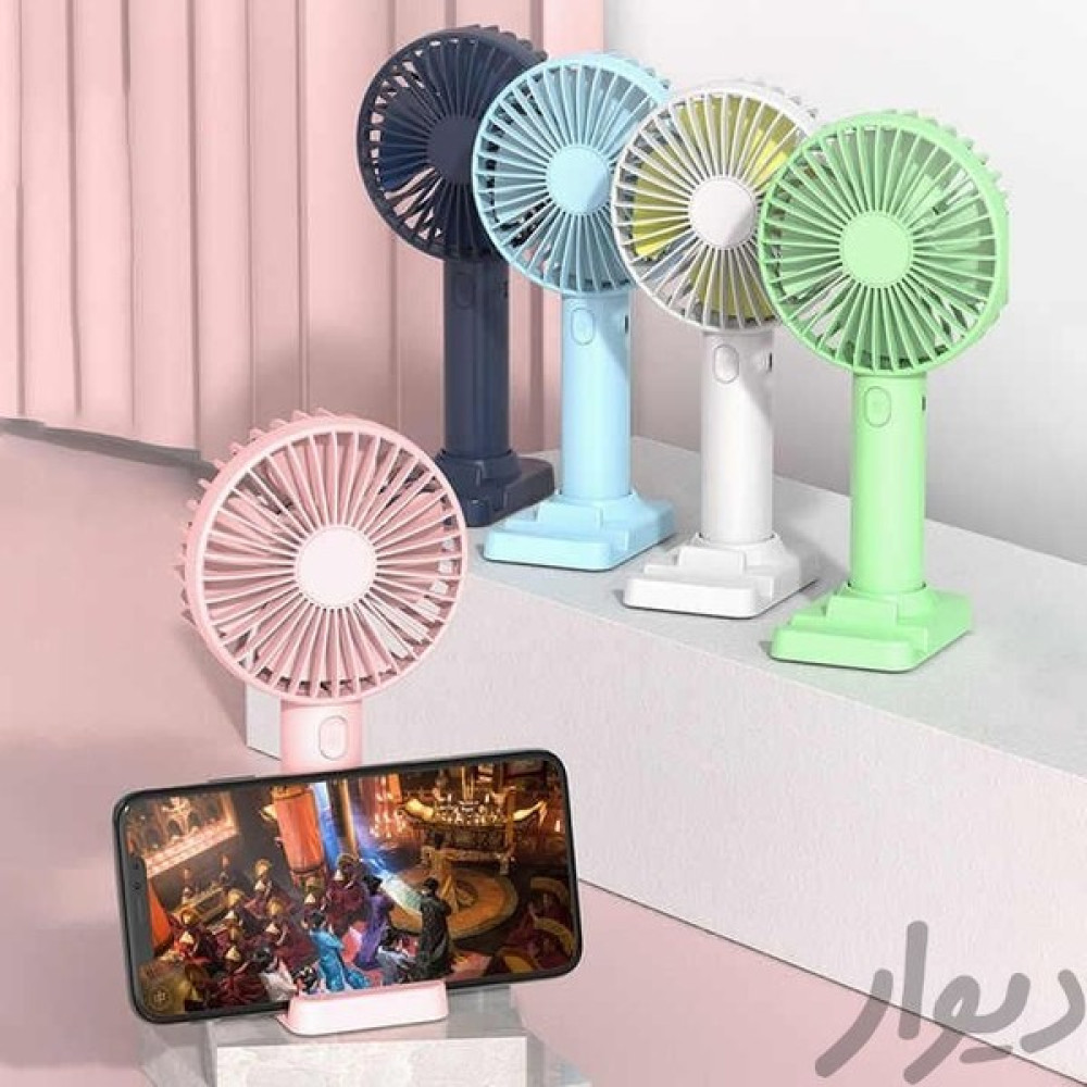 Taşınabilir Mavi Mini Şarj Edilebilir El Fanı 3 Dişli Ayarlanabilir Masa Üstü Telefon Tutucu Oto Boyaları Fiyatı