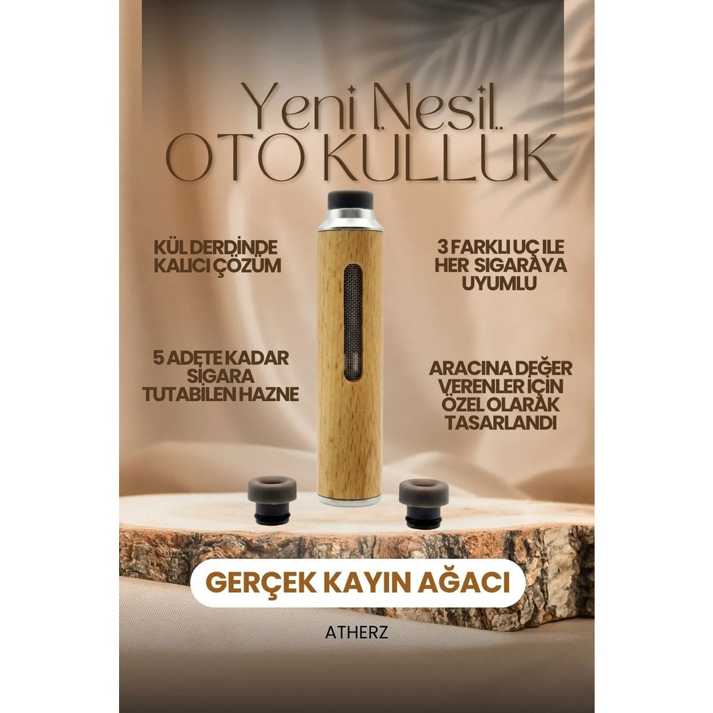 Taşınabilir Sigara Küllüğü Araç Küllük Araç Içi Mini Sigara Tutucu Ahşap Kül Tablası Diğer Fiyatı