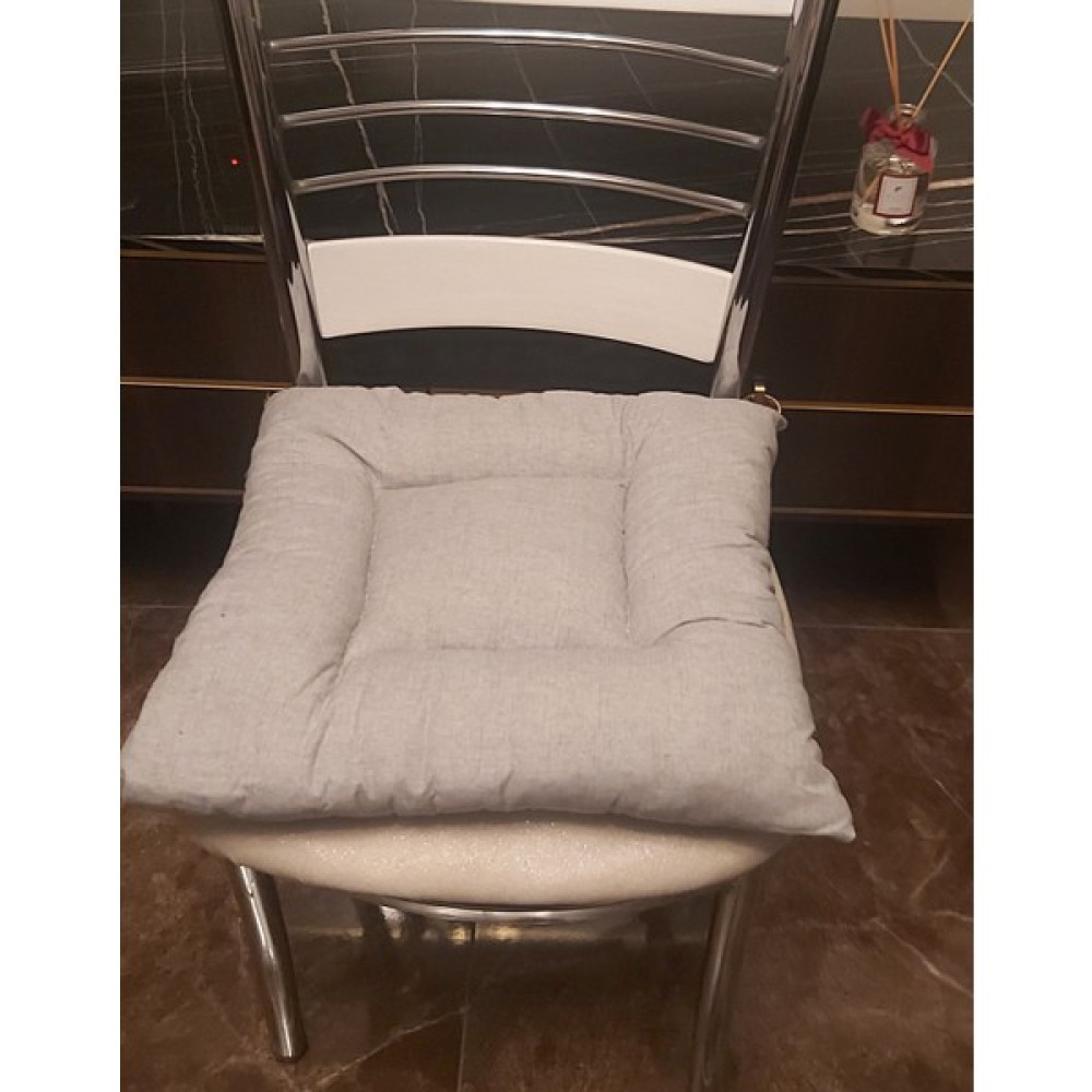 Taşkın Home Pofidik Tekli 1 Adet Sandalye Minderi Özel Dikişli 40X40 cm - 40 x 40 cm - Açık Gri Salon & Oturma Odası Tekstili Fiyatı