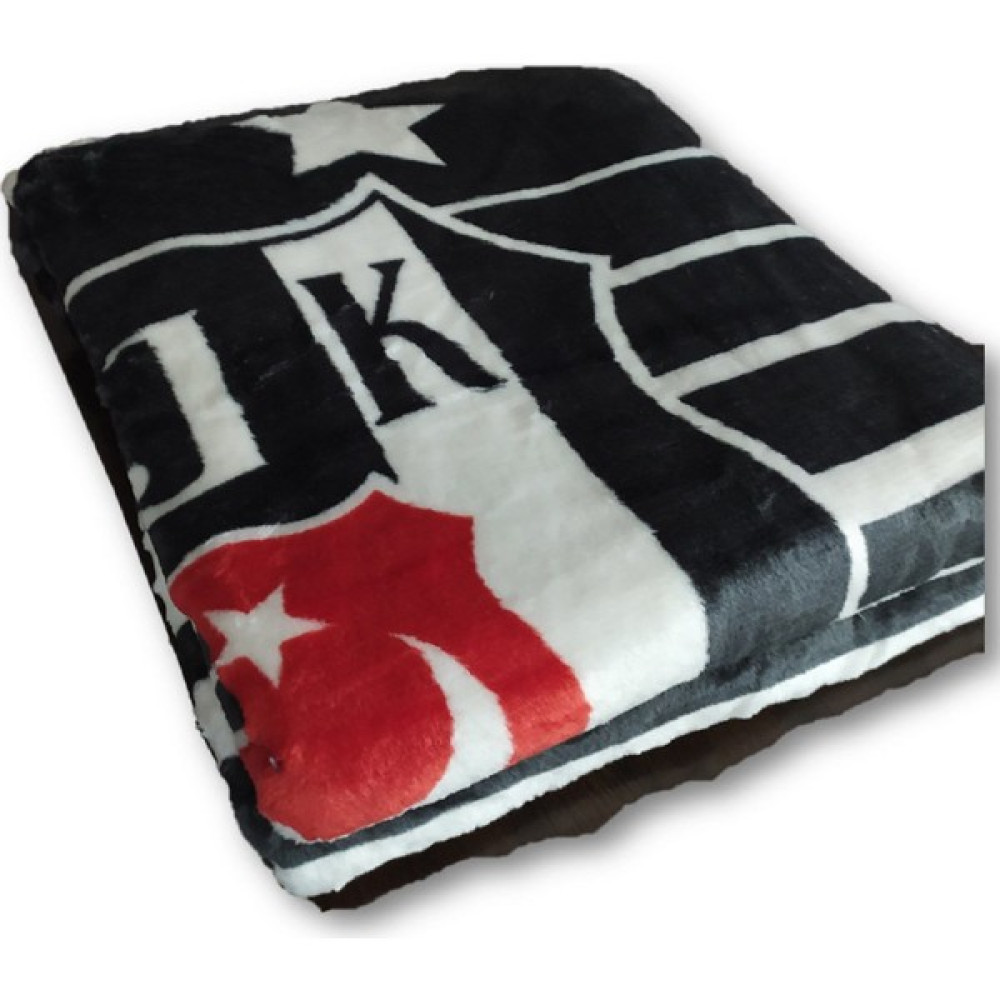 Taşkıranlar Lisanslı Taraftar Tek Kişilik Battaniye Beşiktaş 150 x 200 cm - Siyah Battaniye Fiyatı