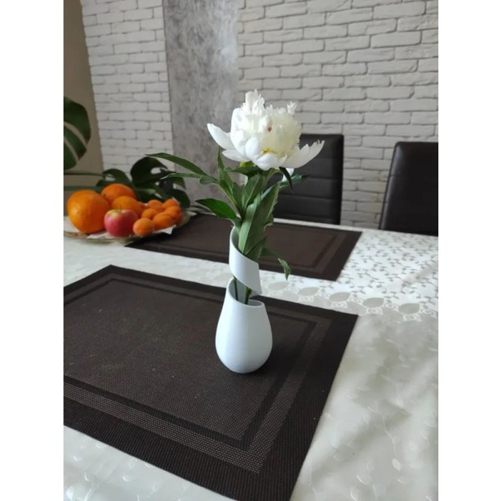 Tasowood Dekoratif Modern Groid Vazo 3D Baskı 25 cm - Beyaz Vazo Fiyatı