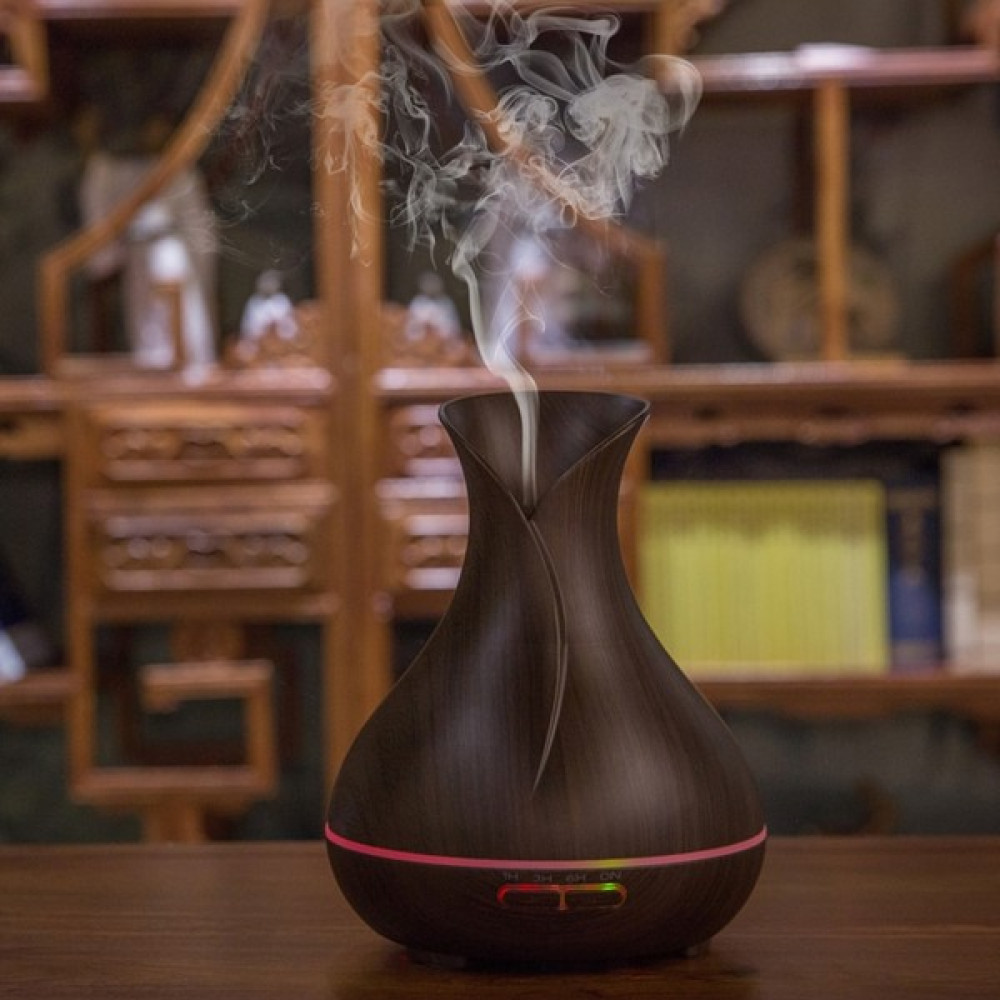 Tastech Aroma Terapi Oda Hava Nemlendirici Işıklı Ultrasonik Buhar Makinesi Ahşap Görünüm 7 Renk LED Işıklı - Kahverengi Hava Temizleme - Nemlendirme Cihazları Fiyatı