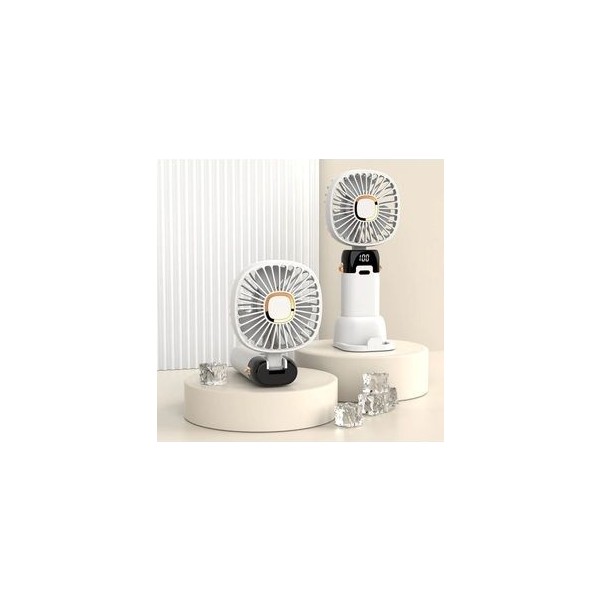 Tastech Mini Klima Şarjlı Vantilatör Seyahat ve Kamp İçin LED Göstergeli 5W Güçlü Serinletici - Beyaz Klimalar Fiyatı