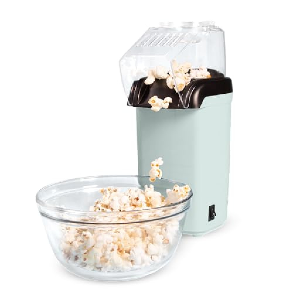 Tasty Hot Air Popcorn Popper, Healthy and Delicious Popcorn in Minutes, Fast and Easy-to-Use, Built-In Measuring Cup and Butter Warmer, 8 Cups, Aqua Popcorn Machines Fiyatı