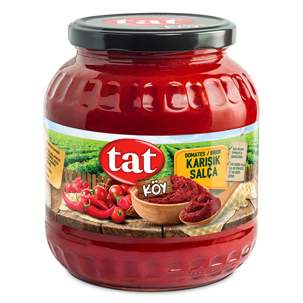 Tat Köy Domates-Biber Karışık Salça 1700 Gr Hazır Çorba ve Bulyon Fiyatı