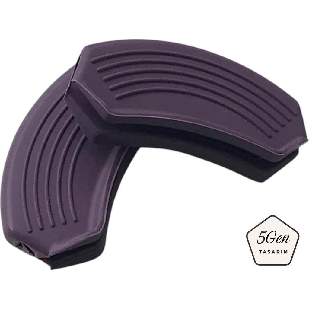 Tava ve Tencereler Için Uyumlu Isıya Dayanıklı Silikon Tutacak Set (2 Set 4 Parça) - Mor Tencere / Tava Setleri Fiyatı