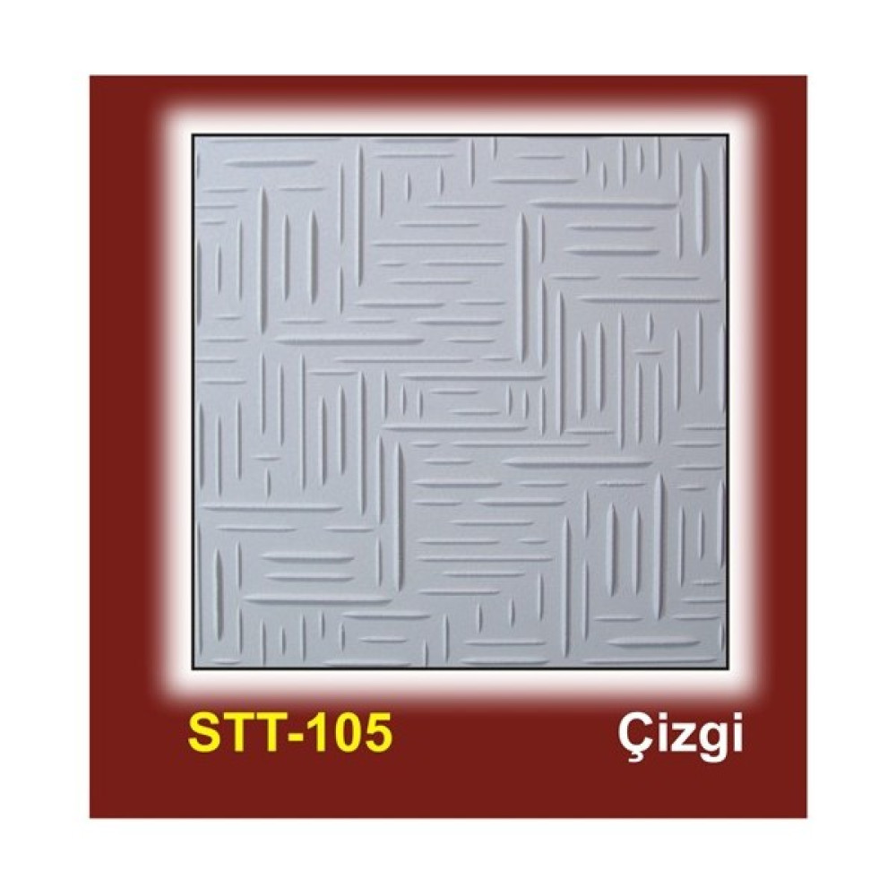 Tavan Kaplama 2 m2 (8 ADET 50x50x cm) Çizgi Modeli Boya Malzemeleri Fiyatı