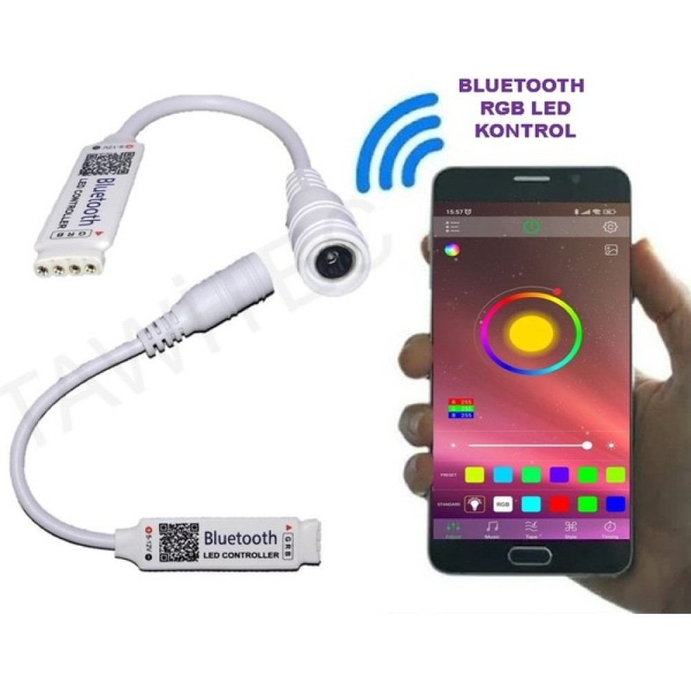 Tawitec Bluetooth Rgb Şerit LED Kontrol Modül Cihazı Telefon Üzerinnden Kontrol Led Aydınlatmalar Fiyatı