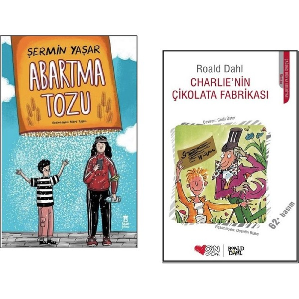 Taze Kitap Abartma Tozu ve Charlie'nin Çikolata Fabrikası 2 Çocuk Roman Seti Çocuk Roman Fiyatı