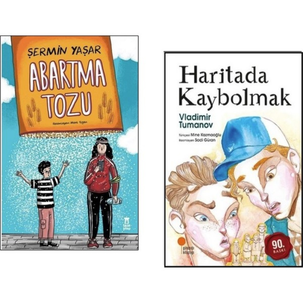 Taze Kitap Abartma Tozu ve Haritada Kaybolmak 2 Çocuk Roman Seti Çocuk Roman Fiyatı