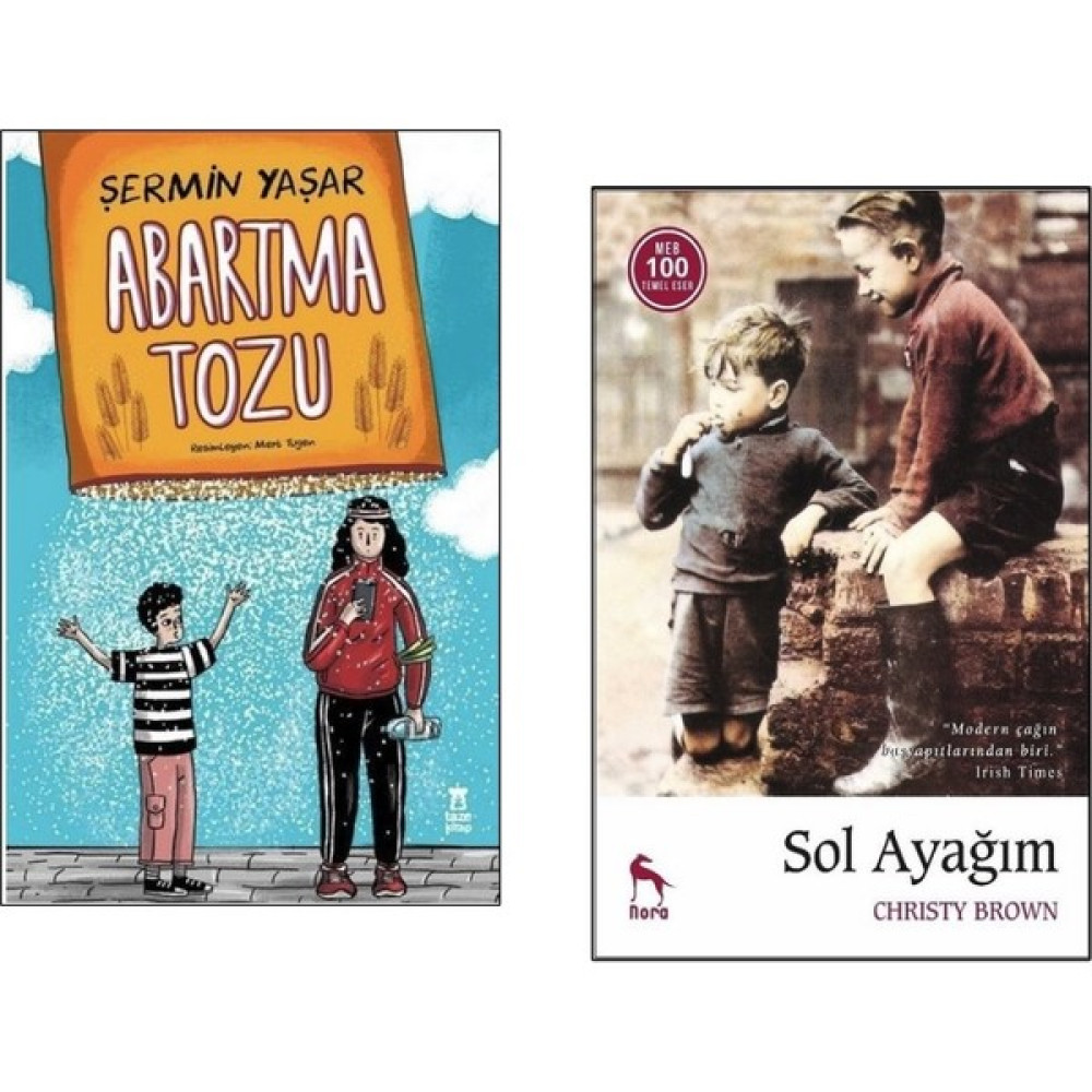 Taze Kitap Abartma Tozu ve Sol Ayağım 2 Çocuk Roman Seti Çocuk Roman Fiyatı