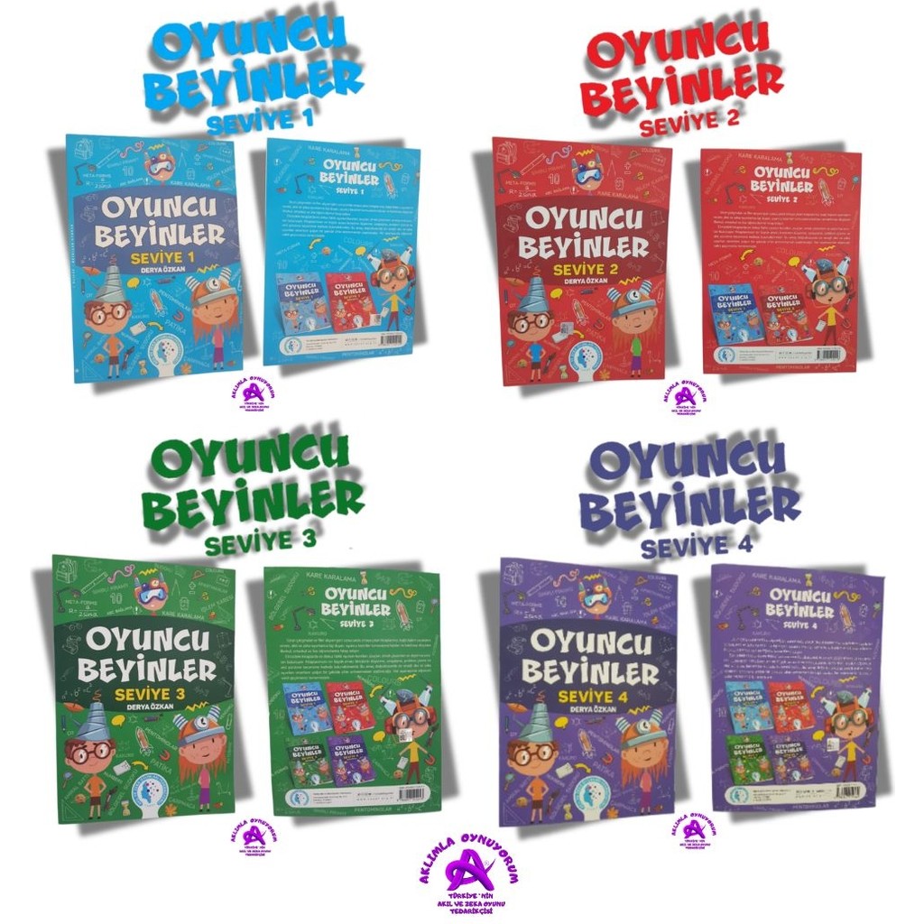 Tazof Oyuncu Beyinler Seviye 1-2-3-4 (4 Kitap Bir Arada) Diğer Fiyatı