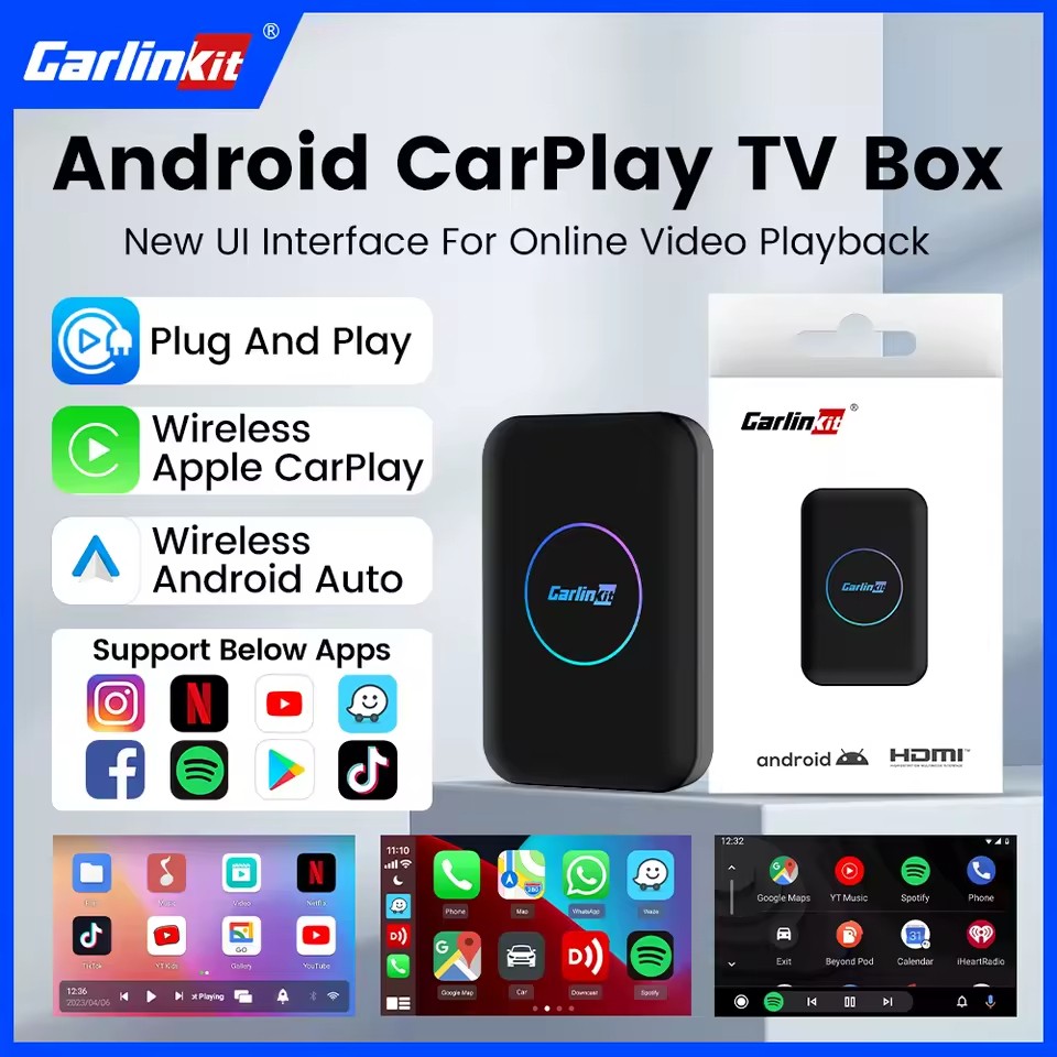 Tbox Lite S Kablosuz Carplay 4gb Ram 32GB Rom Android Youtube Netflix Video Oynatma Mini HDMI Girişi Bilgisayar Çevirici ve Adaptörü Fiyatı